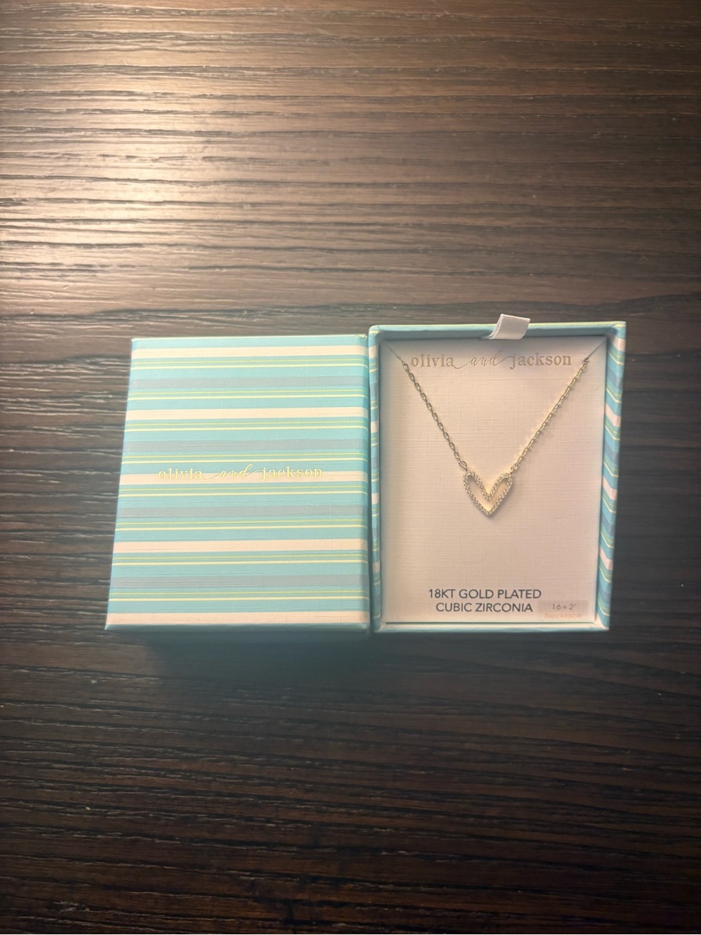 NEW Olivia and Jackson Gold Heart Necklace
